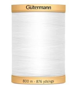 Gütermann Baumwollnähgarn 100% Baumwolle 800 m Fb. 5709 White