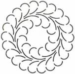 Schablone 10.5 inch Double Feathered Wreath Federkranz 