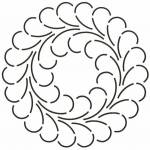 Schablone  7 inch Feathered Wreath Federkranz