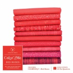 Windham Fat Quarter Bundle Color Me Red Roses 10 FQ   
