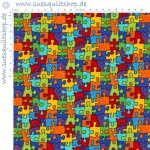 Timeless Treasures Crayon Party Brite Puzzle Pieces
