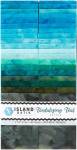 Island Batiks Tantalizing Teals 2-1/2 inch Jelly Roll, 40 Streifen