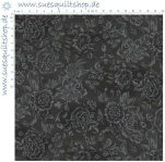 David Textiles Black Parisian Floral Blumen schwarz