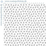 Benartex White/Grey Tonal Cats Katzen grau auf weiss
