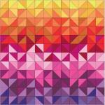 Stoffpackung Triangle Madness gelb-orange-rot-pink-violett