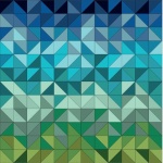 Stoffpackung Triangle Madness blau-aqua-türkis-petrol-grün
