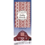 Bleistifte HB mit Quiltmotiven ROT & WEISS